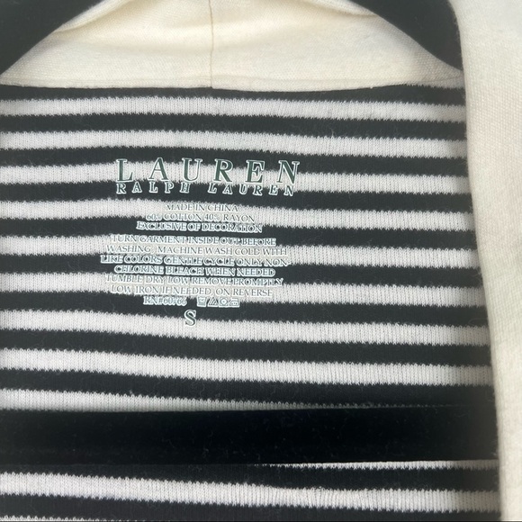 LAUREN Ralph Lauren Striped Knit Open Cardigan Sz S - Picture 2 of 5